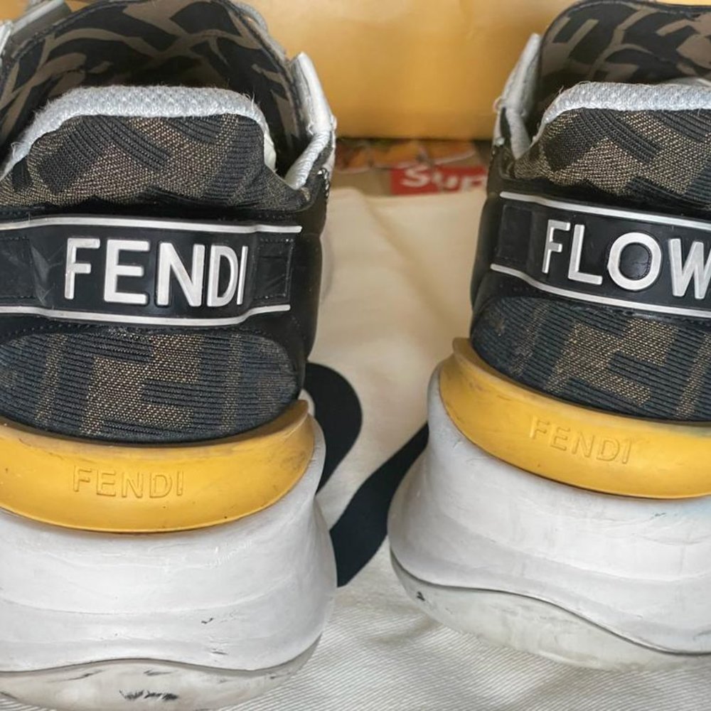 Authentic Men’s FF Fendi Flow Mid-top sneakers size 8